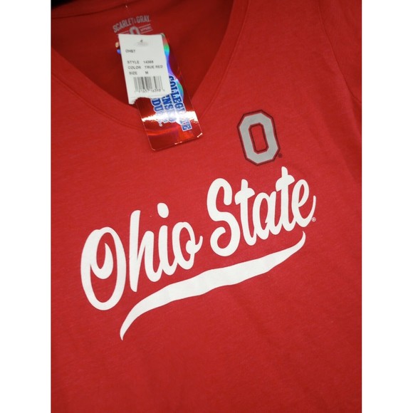 NWT Ohio State Women's Size Medium V-Neck Tee Red Collegiate Licensed Product - Picture 10 of 16
